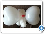Baby Elephant made with heart balloons