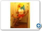 Gigantic monkey with RAINBOW HAT