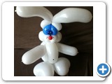 Plush Bunny Rabbit made with hearts and 321 balloons